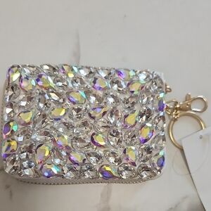Sparkling Blingy Keychain Accordian Card Holder. New With Tags